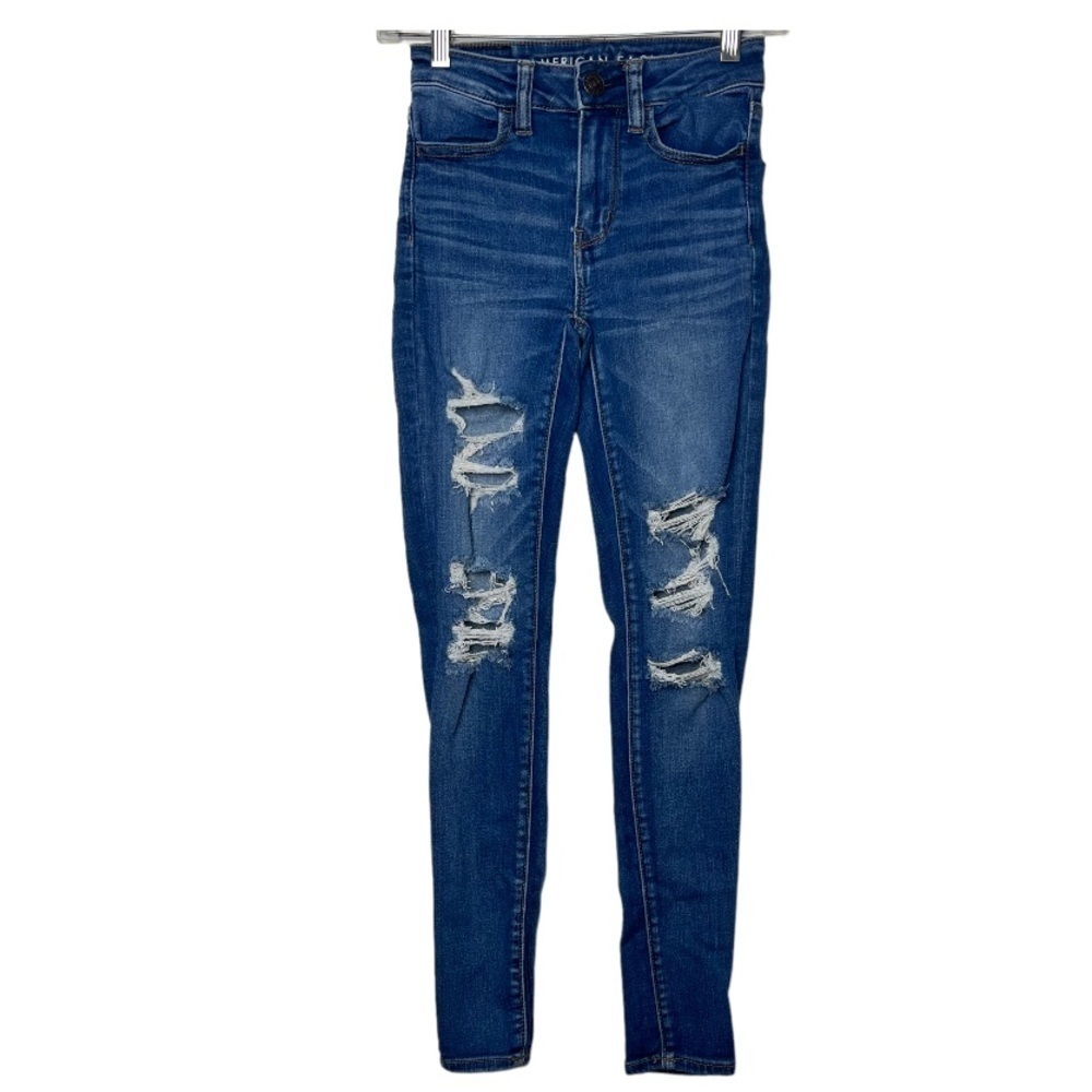 American Eagle Ripped High-Waisted Jegging jeans